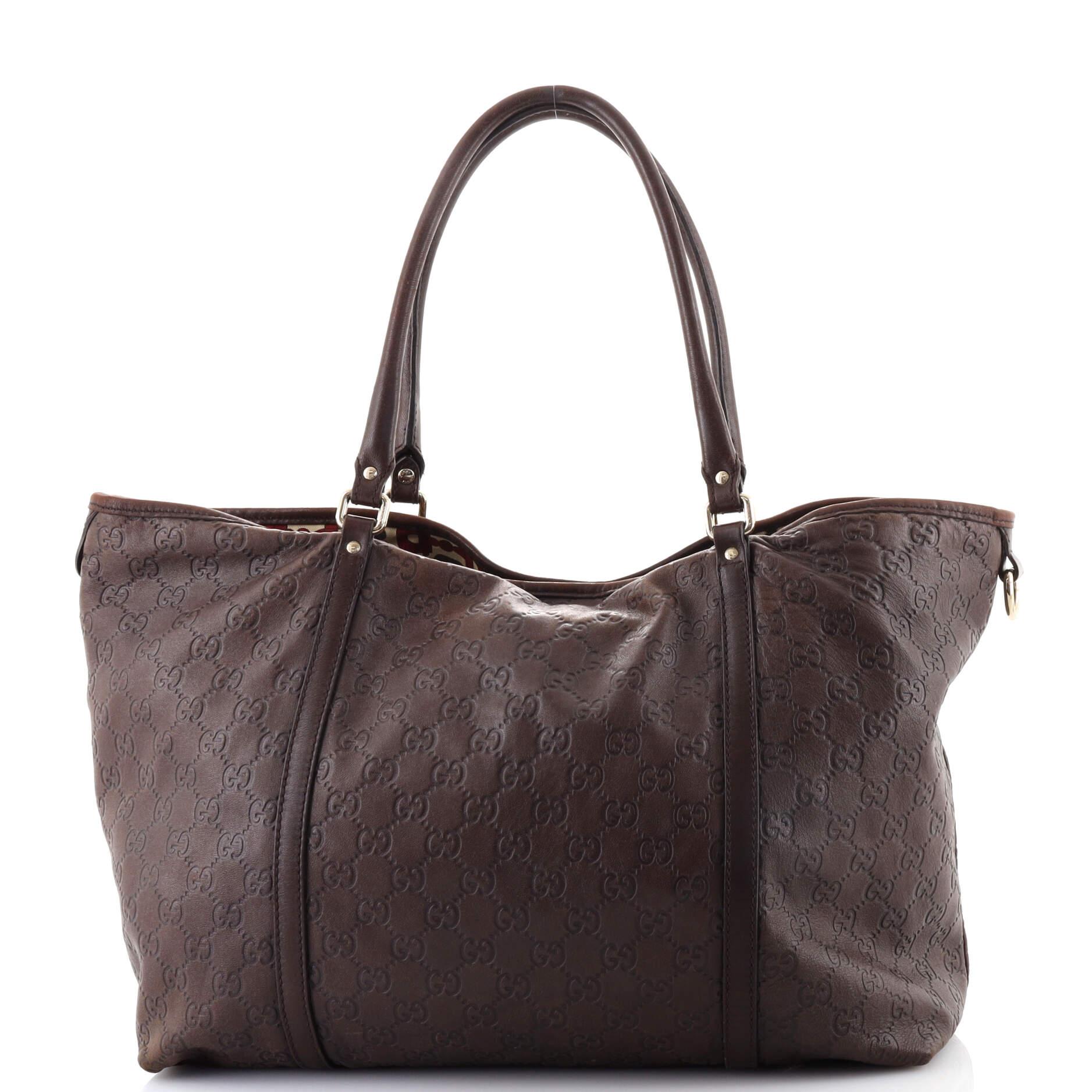 Black Gucci Joy Tote Guccissima Leather Large