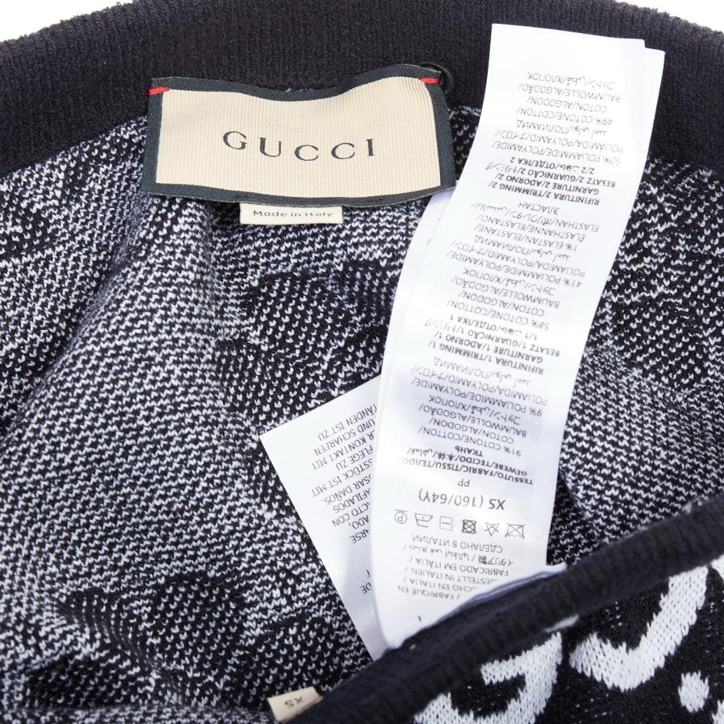 GUCCI Jumbo GG daisy floral monogram cotton blend jacquard knit skirt XS 3