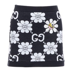 Gucci Jumbo GG Margherita floreale Monogram Gonna in maglia jacquard in misto cotone XS