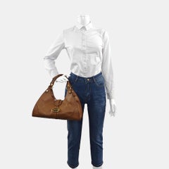 Gucci Junco Bag Tan Brown Graind Leather Handbag