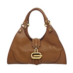 Gucci Junco Bag Tan Brown Graind Leather Handbag