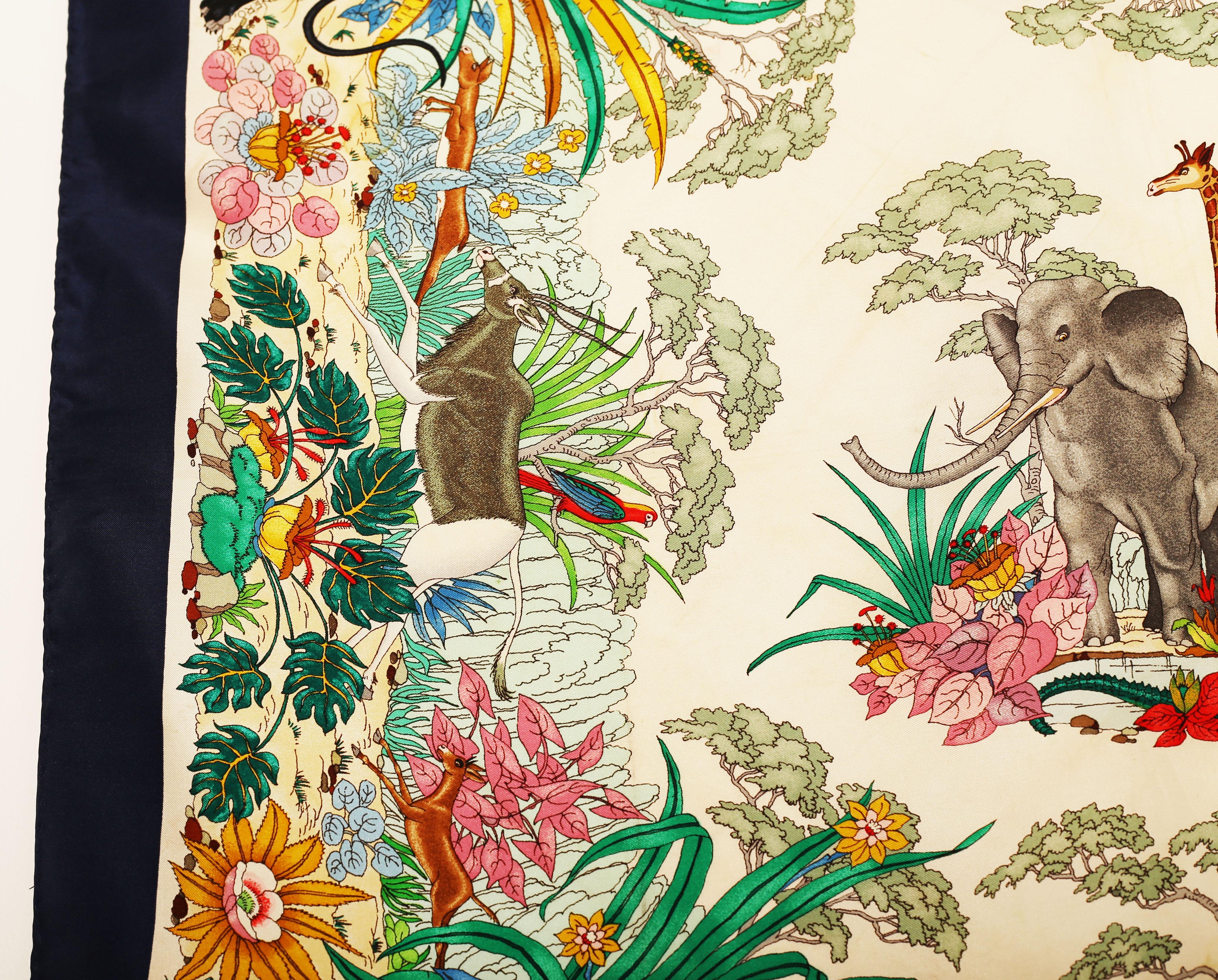 Gucci Jungle Animal Scarf signed by Vittorio Accornero 1960´s-1970´s 1