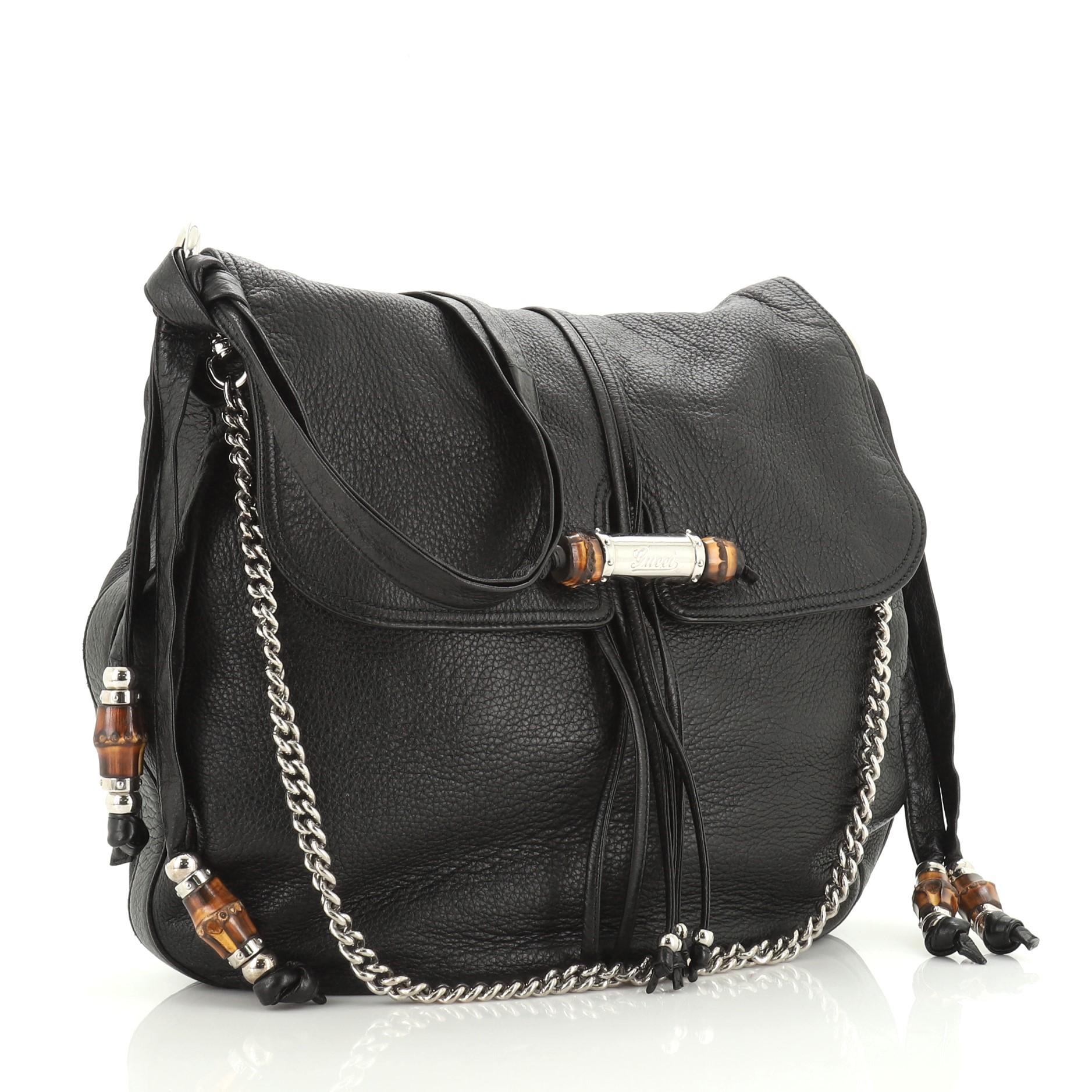 Gucci Jungle Messenger Bag Leather Large at 1stDibs | gucci jungle bag