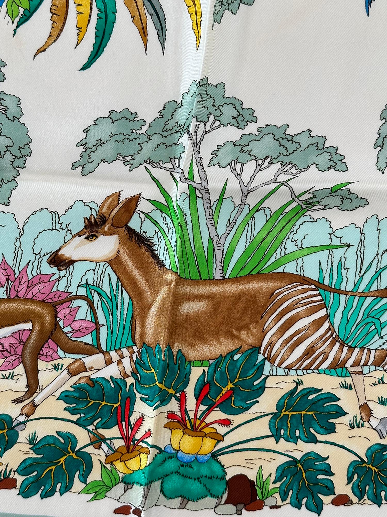 Gucci Jungle Silk Twill Scarf Designed by designed by Vittorio Accornero 1970s 5