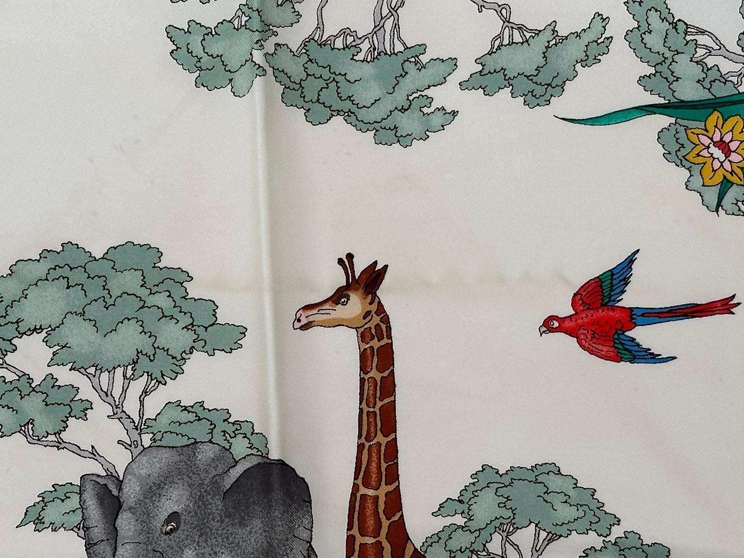 Gucci Jungle Silk Twill Scarf Designed by designed by Vittorio Accornero 1970s 6