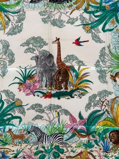 Gucci Jungle Silk Twill Scarf Designed by designed by Vittorio Accornero 1970s