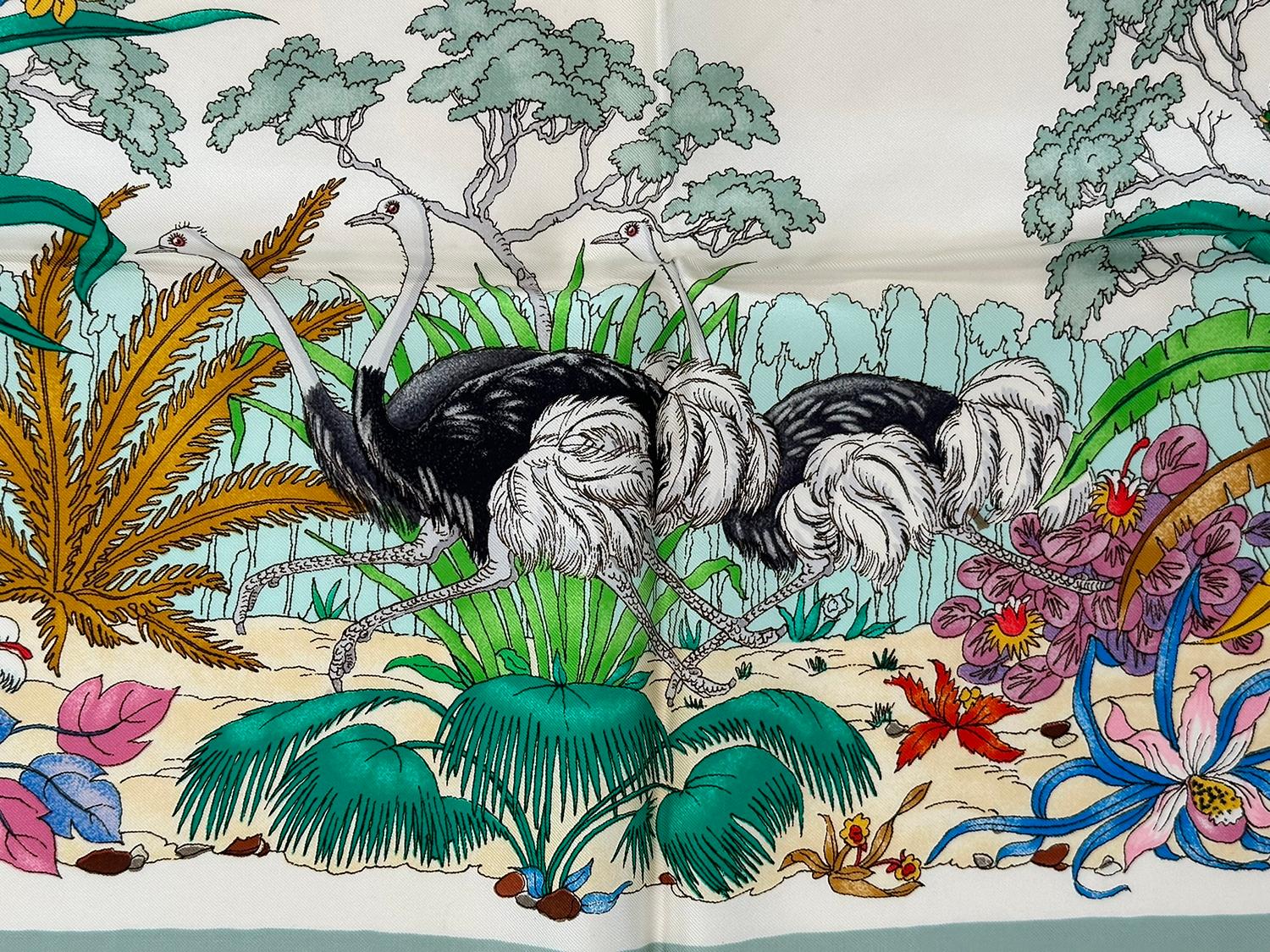 Gucci Jungle Silk Twill Scarf Designed by designed by Vittorio Accornero 1970s 3