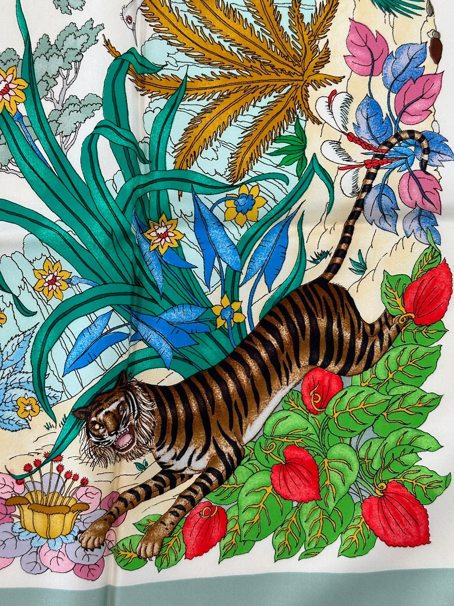 Gucci Jungle Silk Twill Scarf Designed by designed by Vittorio Accornero 1970s 4