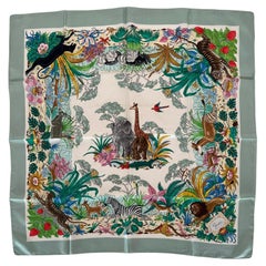 Gucci Jungle Silk Twill Scarf Designed by designed by Vittorio Accornero 1970s