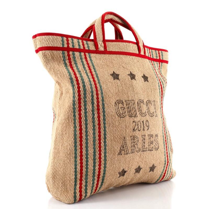 Gucci top jute bag