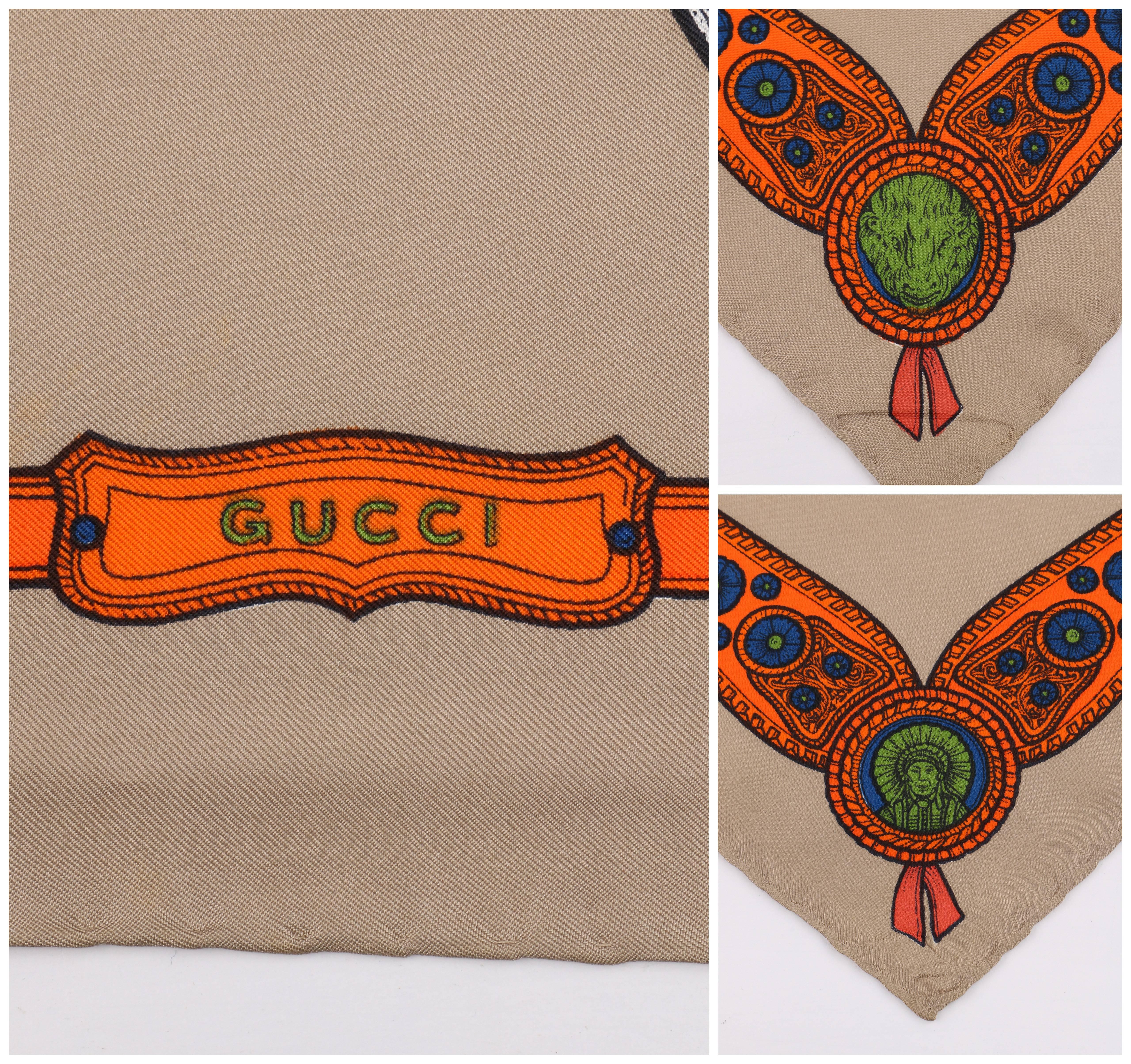 orange gucci scarf