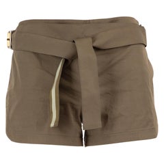 Gucci Khaki Bamboo Buckle Web Belted Shorts Size XXS Gucci Khaki Bamboo Buckle Web Belted Shorts Size XXS