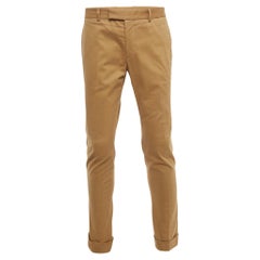 Gucci Khaki Cotton Riding Tapered Trousers M