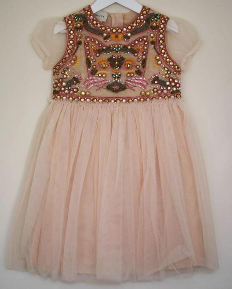 Embroidered Dress in Multicoloured - Gucci Kids