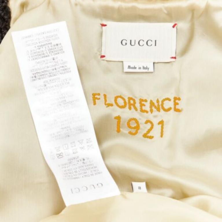 GUCCI KIDS black beige anchor knots faux shearling Teddy coat 8Y For Sale 5