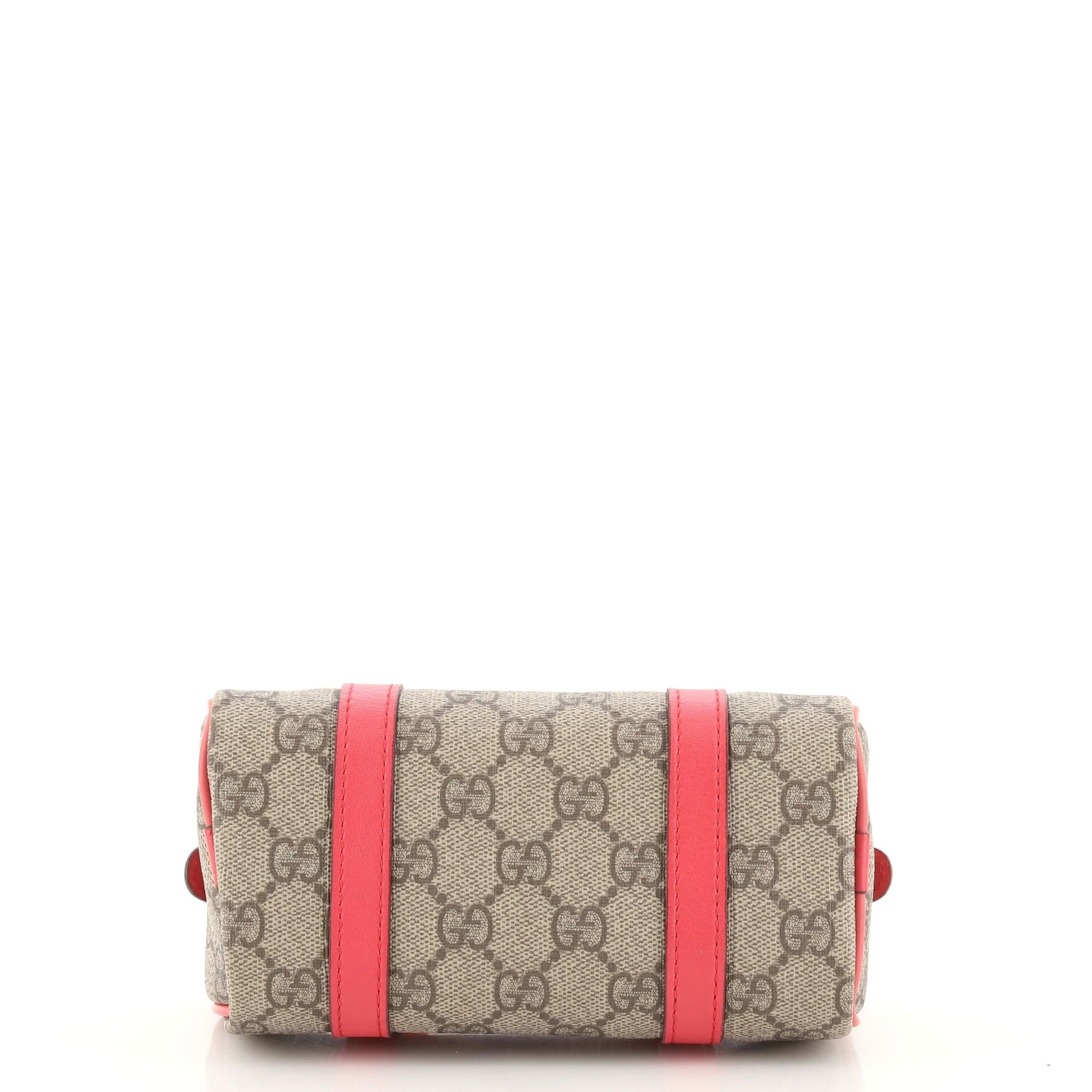 Gucci Kid's Boston Bag GG Coated Canvas Mini In Good Condition In NY, NY