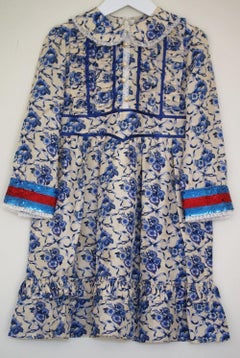 Gucci Kids Floral Dress with Sequin Cuffs