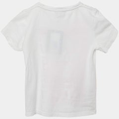 Gucci Kids White Logo Print Cotton T-Shirt 5 Yrs