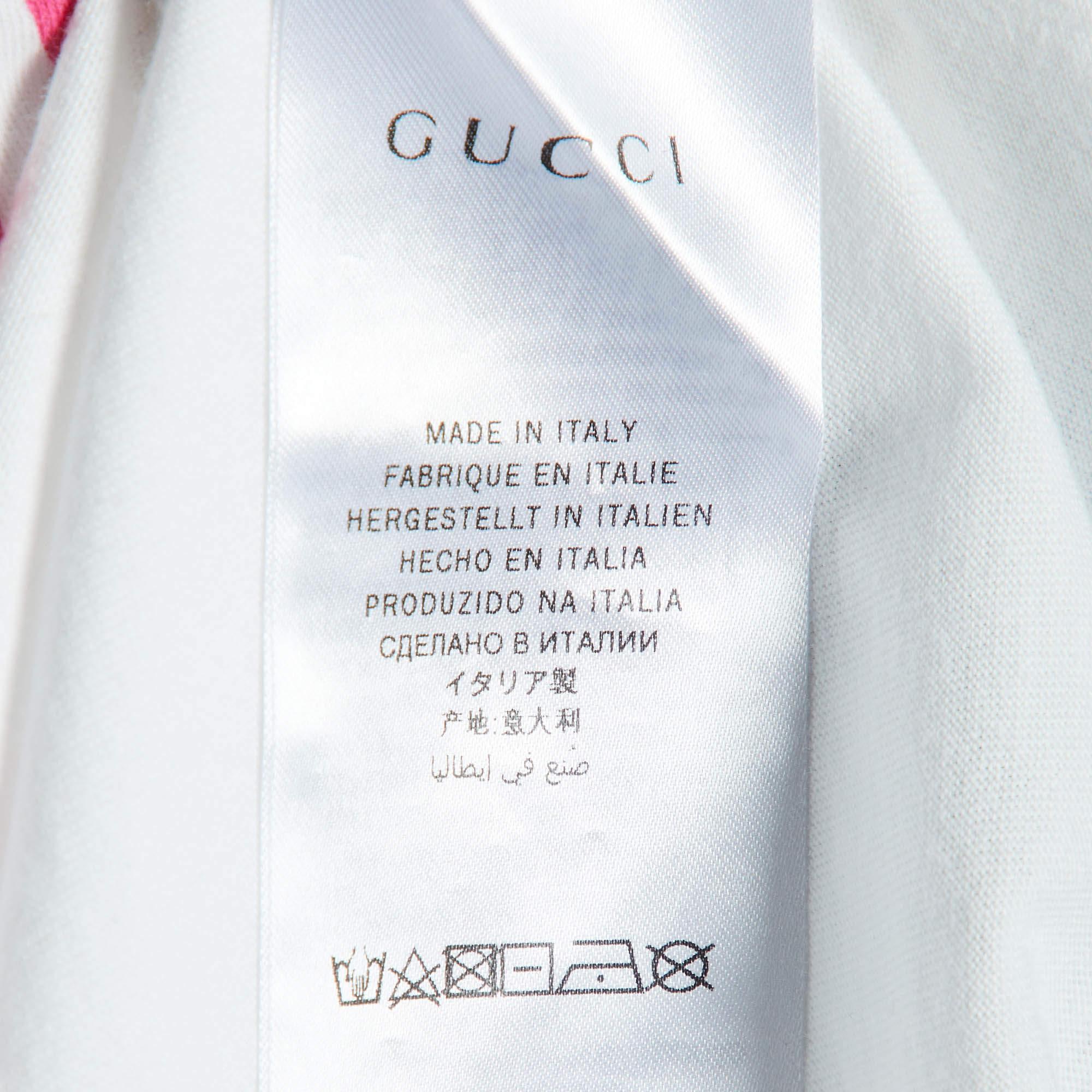 Women's or Men's Gucci Kids White Logo Print Cotton T-Shirt 5 Yrs For Sale