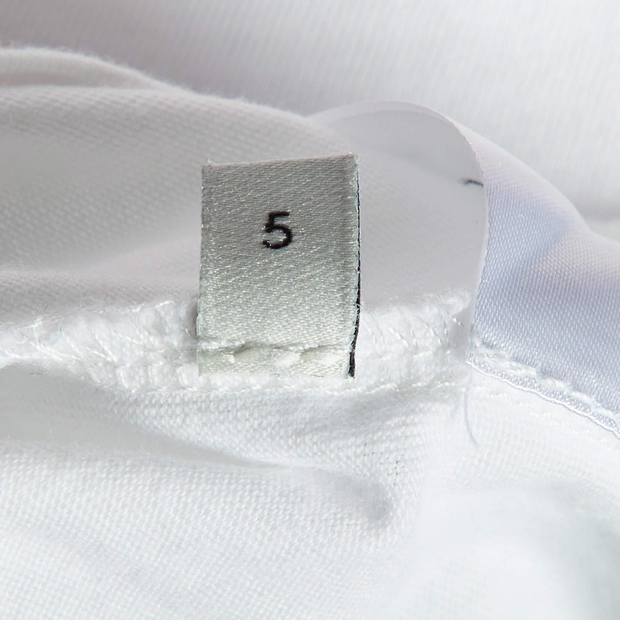 Gucci Kids White Logo Print Cotton T-Shirt 5 Yrs For Sale 1