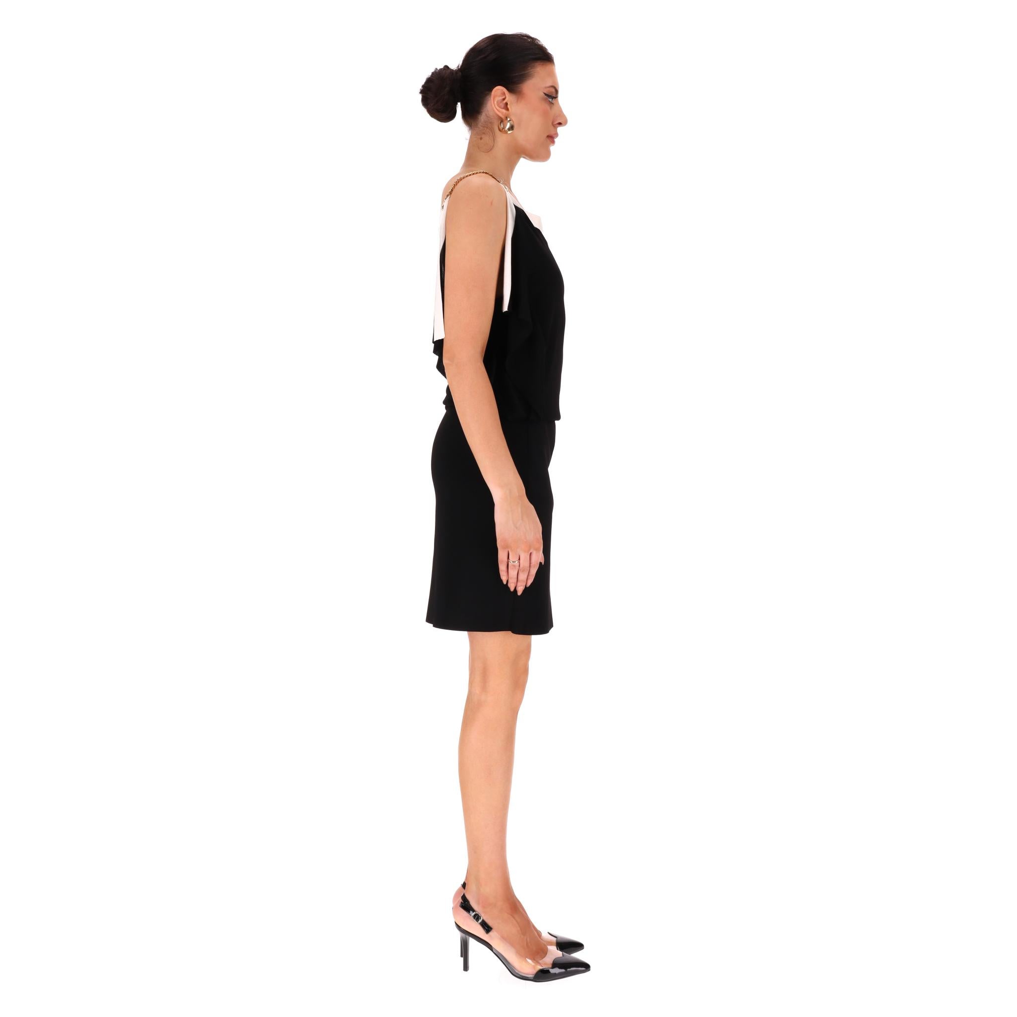 Black Gucci Knitted Dress With Chain Straps Detail For Sale