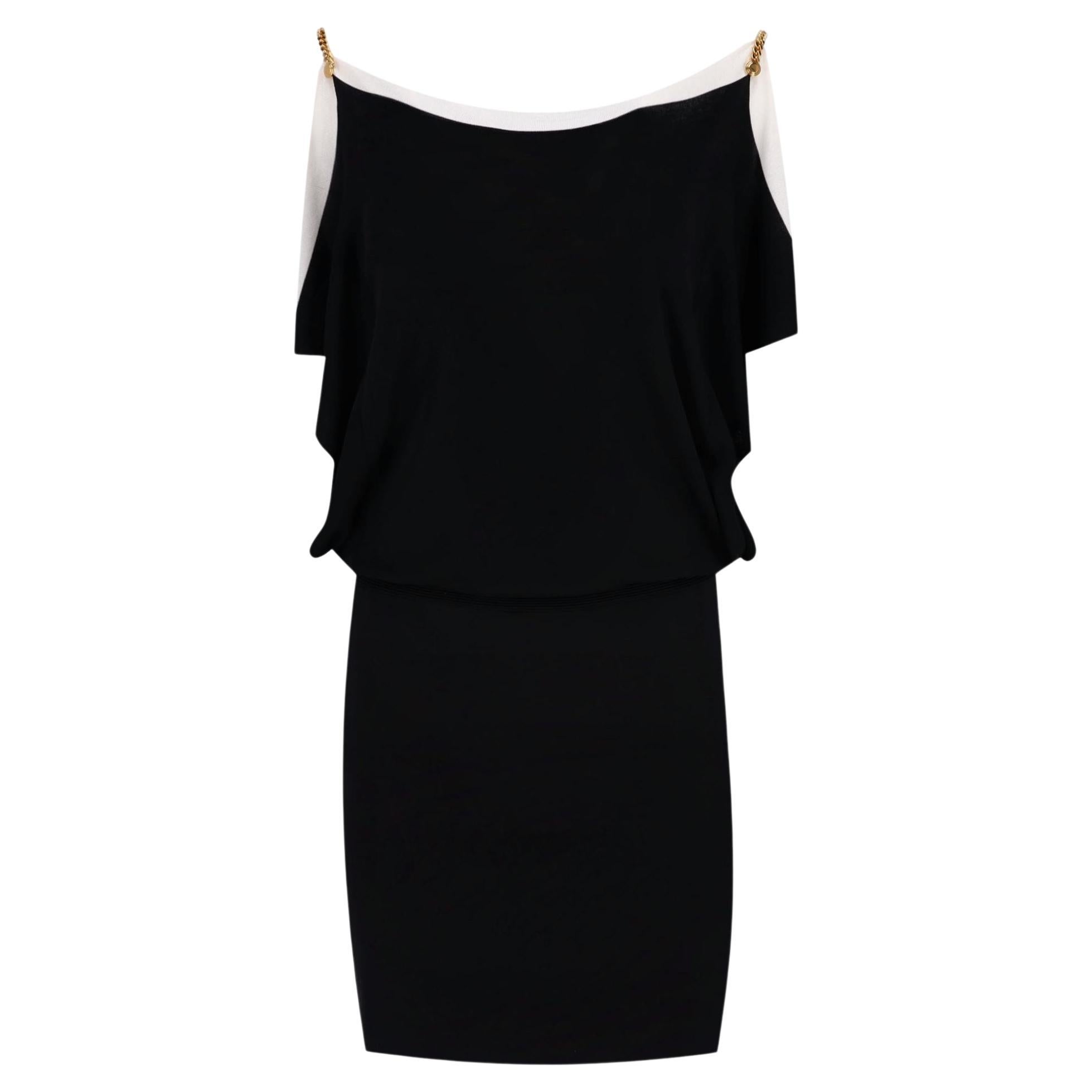 Gucci Knitted Dress With Chain Straps Detail For Sale