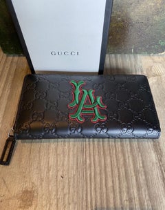 Gucci LA dodgers patch black wallet