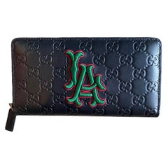 Gucci LA dodgers patch black wallet