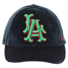 Gucci La Embroidered Velvet Baseball Cap 55-59 CM