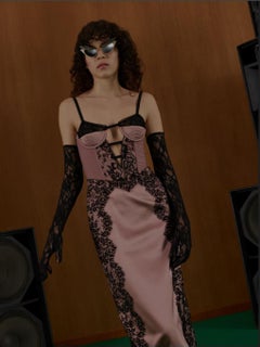 Gucci Lace Floral Gloves, Long Sleeve