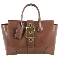 Gucci Lady Buckle Top Handle Bag Leather Large