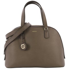 Gucci Lady Dollar Dome Satchel Leather Medium