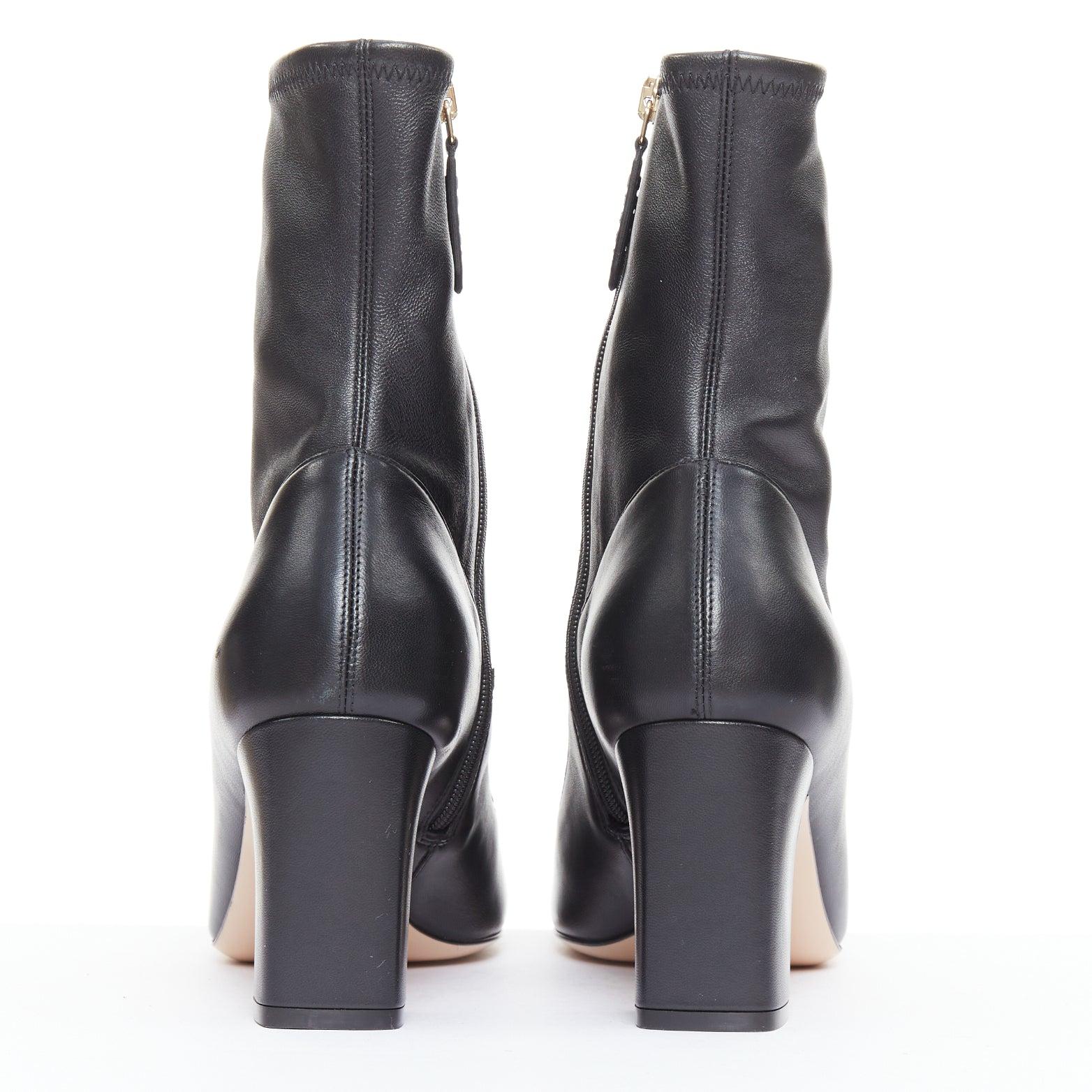 GUCCI Lady Horsebit 80 gold buckle black round toe stretch boots EU38 Damen im Angebot