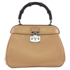 Gucci Lady Lock Bamboo Top Handle Bag Leather Medium