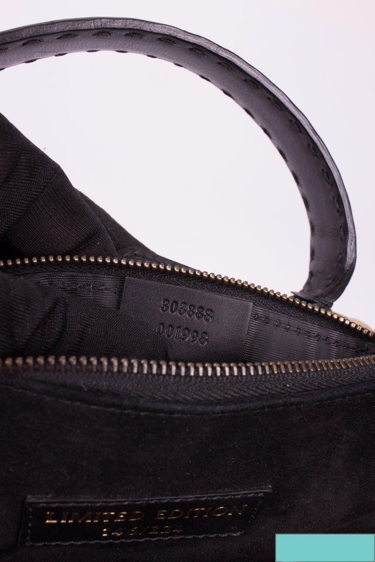 Gucci Lady Stirrup Top Handle Bag Limited Edition black leather For