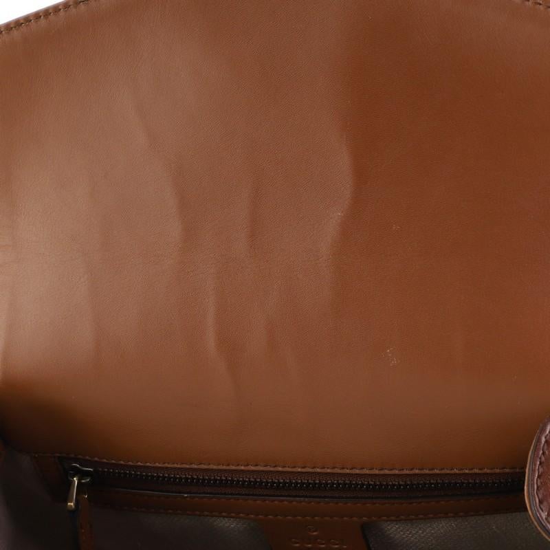Brown Gucci Lady Web Shoulder Bag GG Canvas Medium