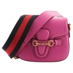 Gucci Lady Web Shoulder Bag Leather Small