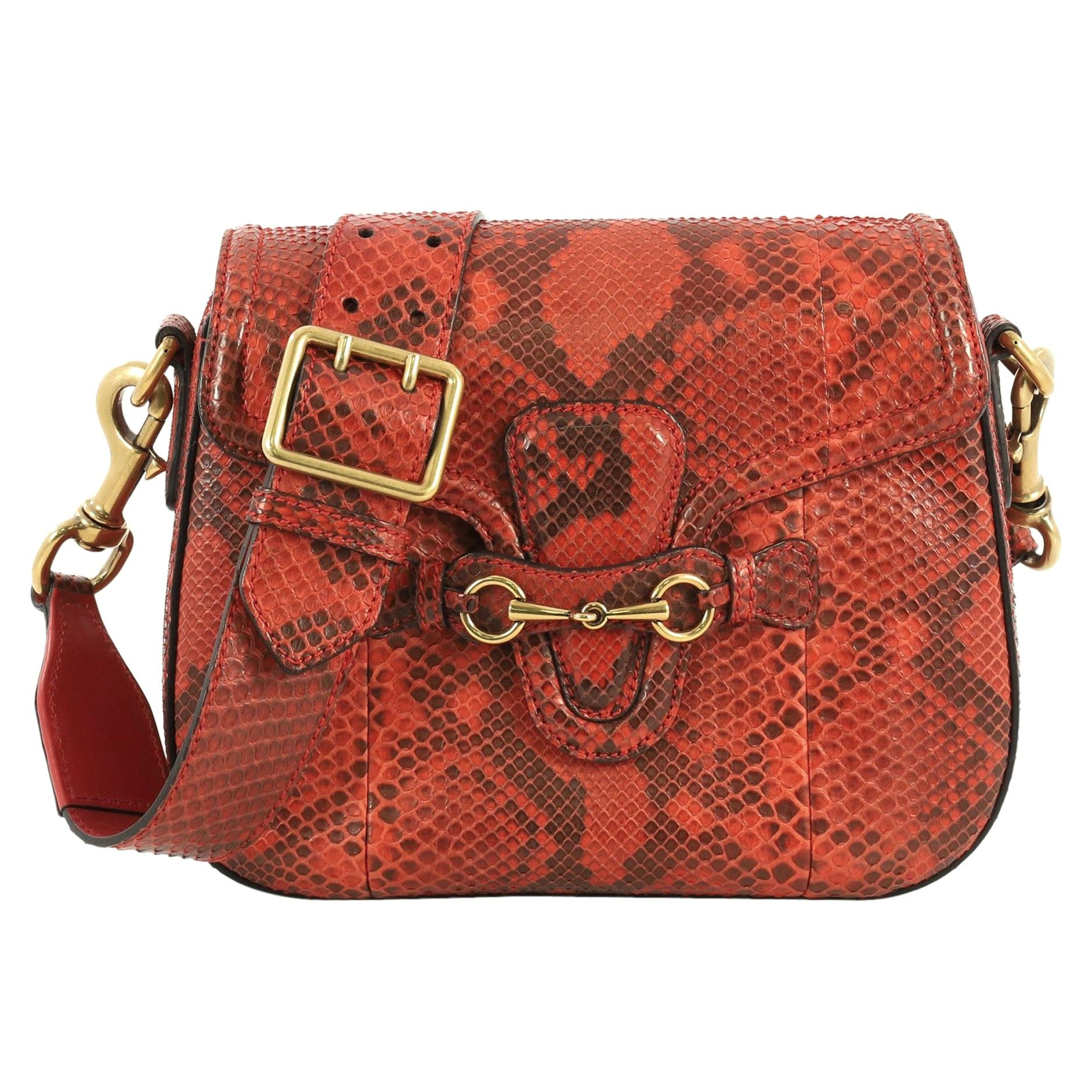 Gucci Lady Web Shoulder Bag Python Medium
