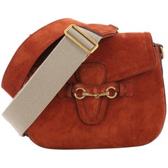 Gucci Lady Web Shoulder Bag Suede Medium