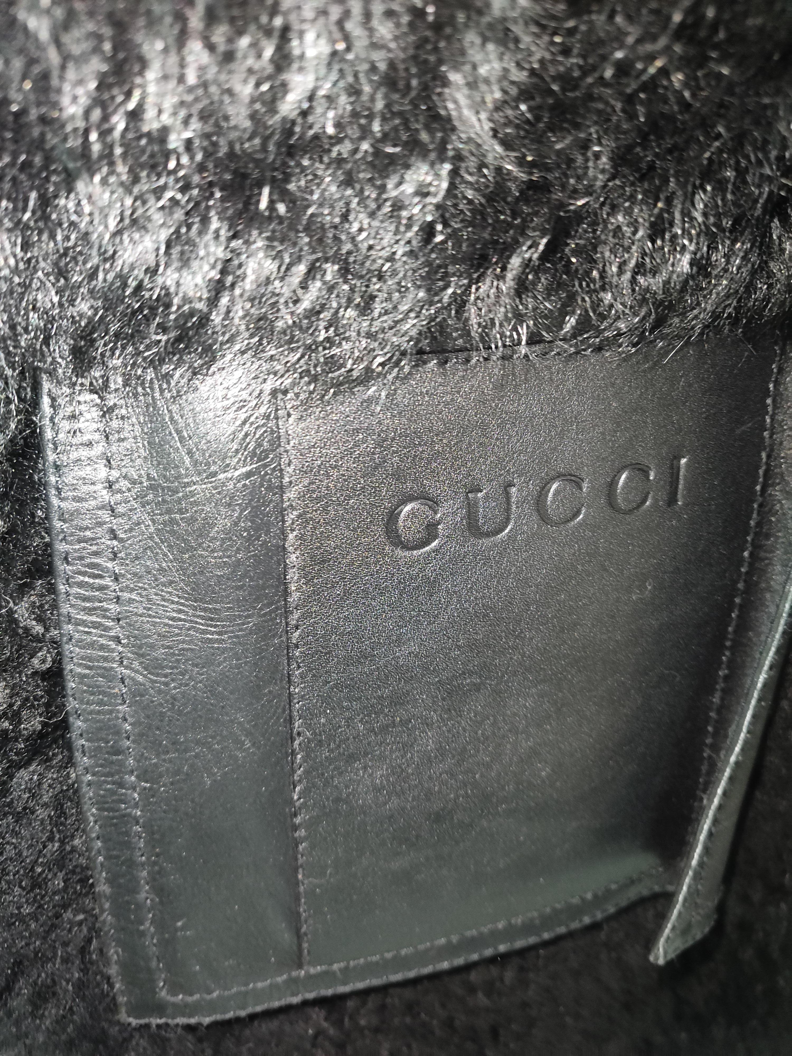 Gucci Shearling Lambs Fur Trench Coat (Size 8-S/M) For Sale 5