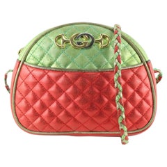 Gucci - Mini sac à bandoulière Zumi Dome Trapuntata en bois de nappa stratifié, 2g99a