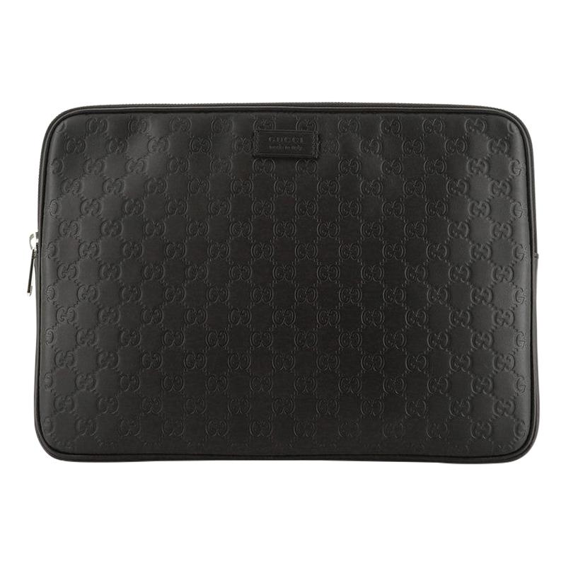 Gucci Laptop Sleeve Guccissima Leather 