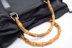 Gucci Large Bamboo 869296 Black Nylon Tote