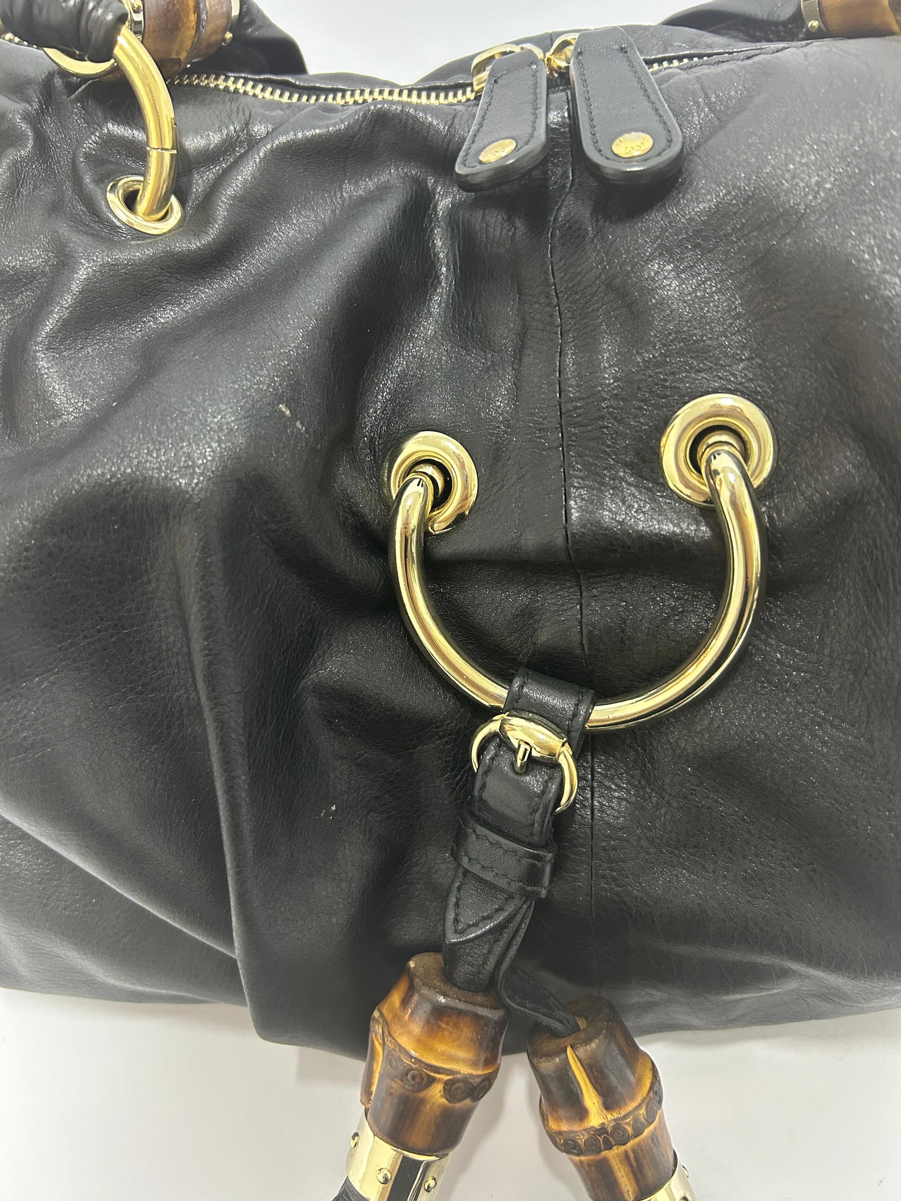 Gucci Large Bamboo Handle Bag For Sale 2