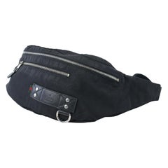 Gucci Large Banana Fanny Pack Web Tag Bum Waist Pouch 18gz0724 Black Canvas X Ny