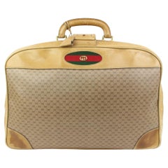 Gucci Großer beiger Micro GG Web-Koffer/Gepäckkoffer/ Soft Trunk 39g311s