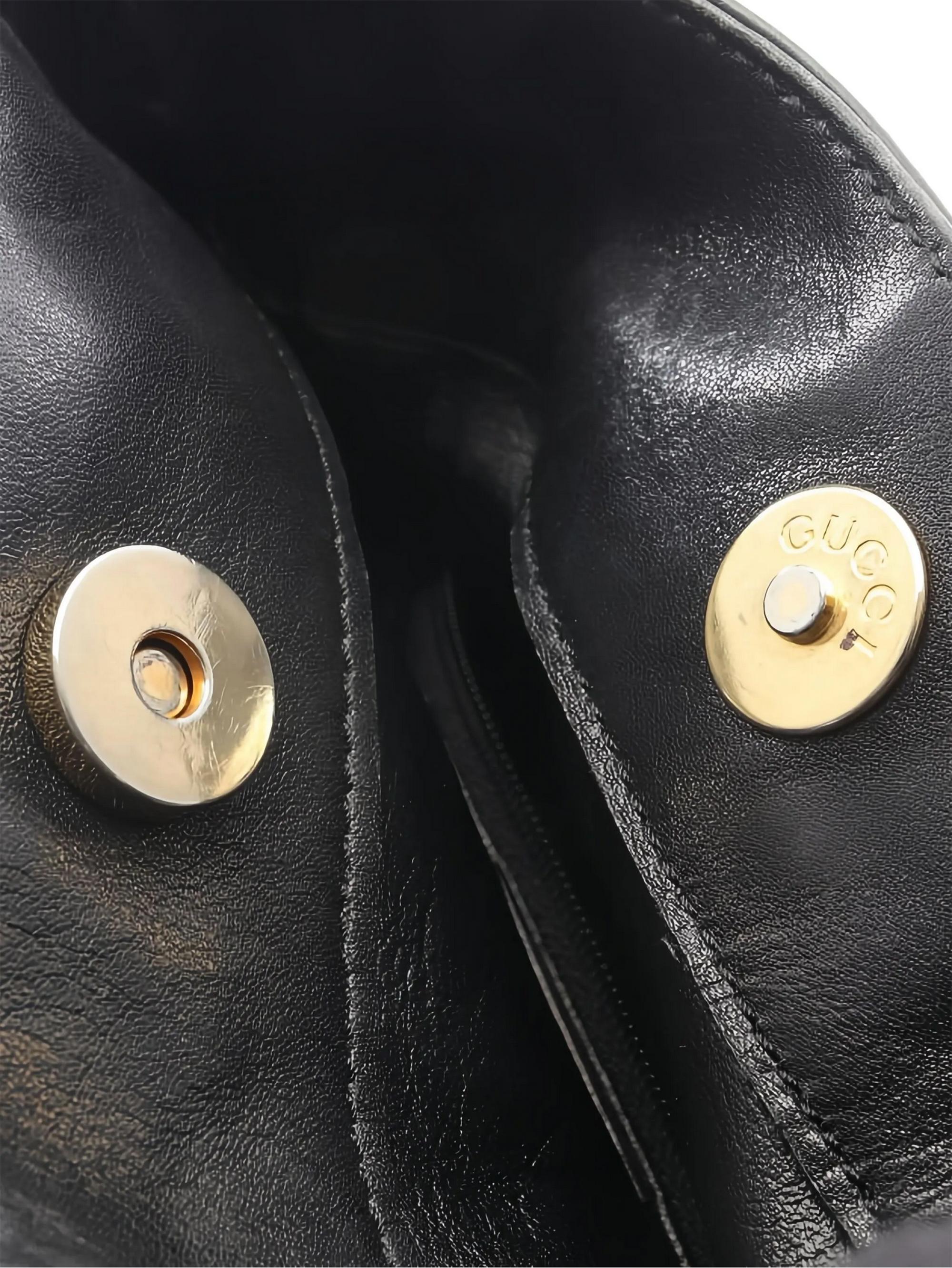 Donna Gucci Borsa Tote grande in pelle nera di bambù in vendita