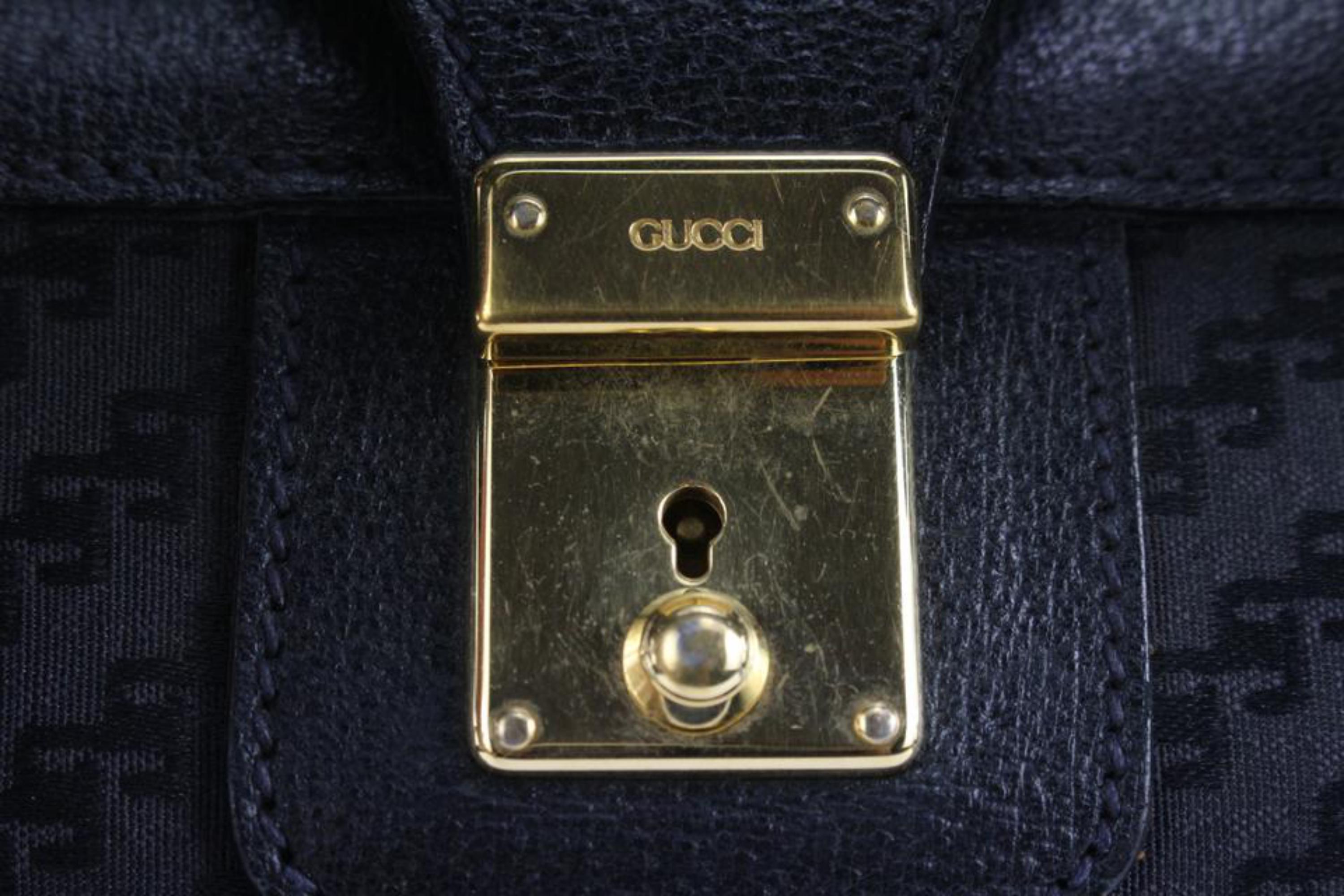 Gucci Large Black Monogram GG Suitcase Luggage 1026g47 3