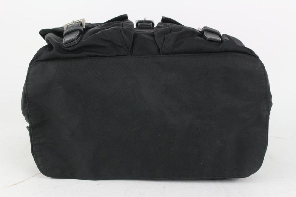 Grand sac cabas Prada en daim et bambou noir 2GU1021 en vente 5
