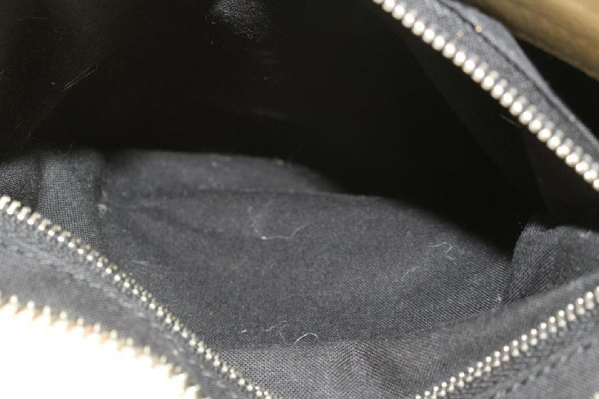 Große Gucci-Tasche aus schwarzem Wildleder und Bambus 2GU1021  im Angebot 7